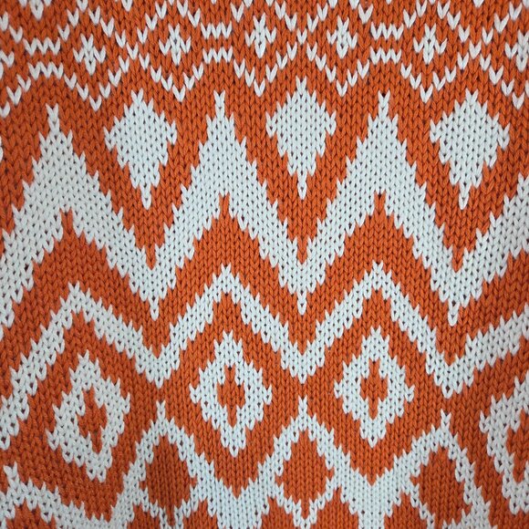 Alp N Rock Selena II Crew Neck Sweater Tangerine Orange Fair Isle Winter Ski XL - Picture 5 of 10